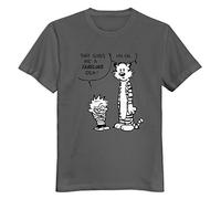 Flycro Calvin and Hobbes - Camiseta clásica de manga corta para hombre