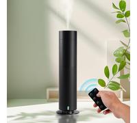 Flycross Difusor de Aceites Esenciales 150ml Profesional para Espacios Grandes - Difusor Ultrasonico Silencioso sin Agua con Timer Ajustable, Cubierta Metálica Antihuellas - Certificado CE, Negro