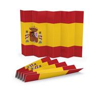 FLYERALARM Cartón de aplaudir con bandera de España, artículo para aficionados al estadio para partidos de fútbol, eventos deportivos y visualización pública, 5 unidades, palmas para animar I Mundial
