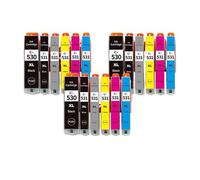 FLYFLZJYJR Cartucho de Tinta de inyección de Tinta de Color Compatible PGI530 CLI531 for Impresora Pixma TS8750 TS8751(3Set (18PCS))