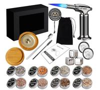 Flygragon Kit Ahumador para Whisky - Set con 8 Aromas de Madera y Piedras para Whisky - Accesorios Bar para Cócteles y Regalo Hombre Padre y Novio