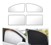 Flygun 4 parasoles para Ventana Lateral de Coche, 31.49 x 19.68 x 7.87 Pulgadas, protección Solar para Ventana Delantera, Aislamiento térmico de Ventana Trasera de 31.49 x 19.68 Pulgadas, Gasa