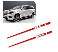 Flygun Paquete de 2 calcomanías para faldón lateral de automóvil, calcomanías de rayas largas de PVC, calcomanías personalizadas de 88.6 x 4.5 pulgadas, decoración de carrocería impermeable, universal