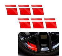 Flygun Paquete de 6 calcomanías reflectantes para llanta de automóvil, calcomanías reflectantes a rayas, decoración de neumáticos de ruedas de 18 a 21 pulgadas, calcomanías impermeables para modificar