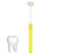 Flyhorse Cepillo de Dientes sensorial para Adultos - Cepillo de Dientes sensorial para Autismo de 3 Cabezales,Cepillo de Dientes de Viaje de Tres cerdas Cuidado Completo de los Dientes y Las encías