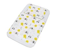 FlyIdeas Juego 3 Pza Sabanas Minicuna Colecho 50x83 cm | 1 Sabana Bajera, 1 Sabana Encimera y 1 Funda de Almohada Compatible con Minicunas y Colchones de tamaño: 50x80 cm 83x50 cm y Similar