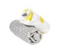 FlyIdeas Juego de 2 Sabanas Bajeras Ajustables, 100% Algodon - Sabanas Cuna 80x160 Infantil - Suaves y Transpirables (Elefantes)