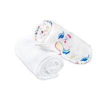 FlyIdeas Juego para Cama Infantil 80x160 cm - 1 Sabana Bajera con Esquinas Engomadas y 1 Protector de Colchon Impermeable, 100% Puro Algodon Cert. 2 pz.