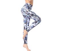 FLYILY Mallas Deportivas Mujer Pantalones impreso Leggings Deportes para Running Yoga Fitness Gym(5-Camouflage,S)