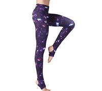 FLYILY Mallas Deportivas Mujer Pantalones impreso Leggings Deportes para Running Yoga Fitness Gym(PurpleSky,XL)