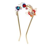 Flying Animal Hair Forks, Bridal Wedding Hair Pins, Painted U Shape Headdress Accessories, Special Occasions Use, Ideal for Bride, Stage Performances, Photography, 4.57x2.09 inches