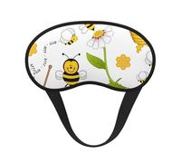 Flying Bees - Antifaz para dormir con estampado de margaritas y miel para dormir de lado, bonita máscara opaca para el hogar o viajes