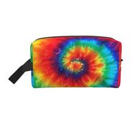 Flying Bees - Bolsa de almacenamiento con estampado de margaritas, bolsa de aseo de viaje duradera, bolsa organizadora portátil de maquillaje y cosméticos con cremallera, Tie Dye Rainbow, Talla única