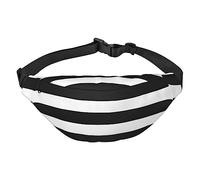 Flying Bees Daisy Honey Travel Running - Bolso bandolera grande para hombre y mujer, Rayas Negro Blanco, Talla única, Mochila casual