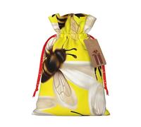 Flying Bees Daisy Honeys - Bolsas de regalo de Navidad versátiles de tela con cordón, perfectas para vacaciones y ocasiones especiales