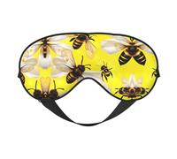 Flying Bees Daisy Honeys - Máscara de ojos suave de doble cara, diseño reversible, ajustable para un ajuste cómodo, bloquea la luz