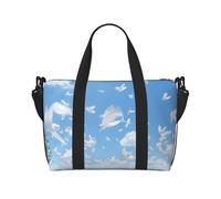 Flying Bird - Bolsa de fin de semana con estampado de notas musicales, bolsa deportiva para gimnasio, para mujeres y hombres, bolsa de viaje personal, color negro, talla única, Black, Talla única