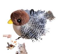 Flying Bird Cat Toy - Cute Bird Toy with Flapping Wings, Chirping Bird Cat Toy Flapping Wings, Interactive Cat Exercise Toy, Catnip Toys, Touch Activated Kitten Toy, Sandpiper Chirp Tweet