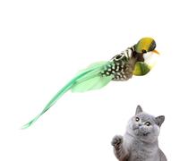 Flying Bird Cat Toy - Wand Refills, Bell Teaser Stick, Interactive Chew Toy | Reusable Cat Wand Heads, Natural for Exercise, Kitten Enrichment, Indoor Activity, Play Stimulation,