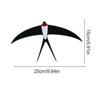 Flying Birds Wall Decor - 5pcs Swallow Wind Chimes, Handcrafted Bird Art | Realistic DIY Home Decoration System, Nursery Room Bed Gift Collection With Wall Hanging Ornament Home