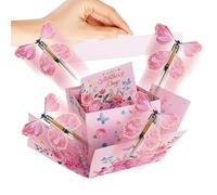 Flying Butterfly Birthday Box, Floral Gift Packaging Box, Mothers Day Candy Boxes with Decorative Design, Party Favor, Candy Wrapping Boxes with Elegant Style, Gift Accessory for Wedding Holiday