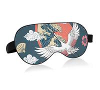 Flying Cranes con The Sun Sleep Eye Mask, Sleeping Mask & Blindfold con diadema elástica Soft Comfort Eyeshade Sleep Cover para Travel Yoga Nap