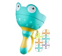 Flying Disc Launcher - 9.06 InchFlying Disc Launcher | Flyinğ Discs Game - Frog Catching Toss Game with 6 Discs for Kids Coordination Training Backyard Lawn Beach Fun Family Activity