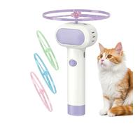 Flying Disc Toy - Cat Enrichment Toys, Rechargeable Disc Fetch Game Spinners with 4 Glow Propellers, Cat Interactive Toys | For Pet Dogs Training Chasing Hunting Indoor Outdoor Yard Garden Terrace