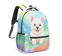 Flying Dog Pilot Drone Rider - Mochila estampada de 40,6 cm, diseño vibrante de vuelo urbano para niños, 10, L, Casual