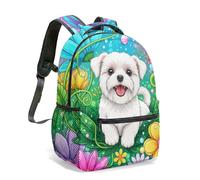 Flying Dog Pilot Drone Rider - Mochila estampada de 40,6 cm, diseño vibrante de vuelo urbano para niños, 14, L, Casual