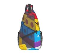 Flying Dragon - Bolsa de lona unisex para viajes, senderismo, escalada, correr, ciclismo., Bloques de construcción coloridos, Talla única
