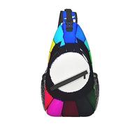 Flying Dragon - Bolsa de lona unisex para viajes, senderismo, escalada, correr, ciclismo., Círculos de crayones de colores, Talla única