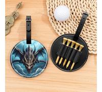 Flying Dragon - Bolsa organizadora de camisetas de golf, bolsa deportiva portátil negra con clip para cinturón, fácil de transportar