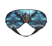 Flying Dragon - Máscara reversible de poliéster para dormir con correa ajustable para máxima comodidad y bloqueo de luz