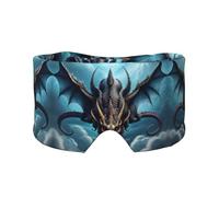 Flying Dragon - Máscaras de ojos y oídos con estampado de dragón volador (26.8 x 4.3 pulgadas), adecuadas para viajes, yoga, descanso profundo en interiores y exteriores