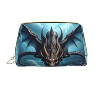 Flying Dragon - Neceser de piel con diseño de dragón, impermeable, bonito bolso de viaje con cremallera, juego de bolsas de almacenamiento de cosméticos para mujer, color marrón, White, Talla única