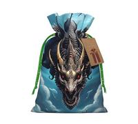 Flying Dragon Print - Bolsas de regalo con cordón, bolsas de día festivo, bolsas de golosinas, bolsas de regalo de Navidad