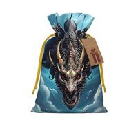 Flying Dragon Print - Bolsas de regalo con cordón, bolsas de día festivo, bolsas de golosinas, bolsas de regalo de Navidad