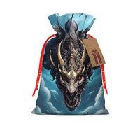 Flying Dragon Print - Bolsas de regalo con cordón, bolsas de vacaciones, bolsas de golosinas, bolsas de regalo de Navidad