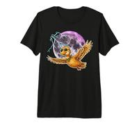 Flying Duck Moon Night Bird Cute Duck Graphics Camiseta Premium