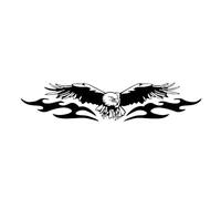 Flying Eagle - Calcomanías autoadhesivas para capó de coche, cubierta de capó, puerta, carrocería, vinilo PVC, lámina exterior (negro)