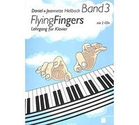 Flying Fingers Band 3 - PIANO Niveau école (moyen) de Daniel BACH clair avec 2 CD et avec cœur Note colorée Pince