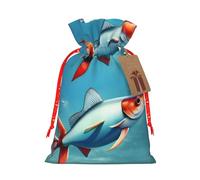 Flying Fish In The Ocean - Bolsas reutilizables con cordón para regalo, regalos de fiesta, vacaciones, cumpleaños, bolsas ecológicas