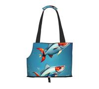 Flying Fish in the Ocean Print Puppy Carrier Dog Walking Bags Pets Dogs Carrier Bags for Small Dogs and Cat and Rabbit