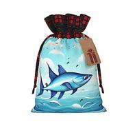 Flying Fish In The Oceans - Bolsas de regalo de arpillera con cordón, bolsas de regalo de tela premium, ideales para cualquier ocasión