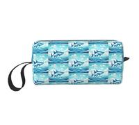 Flying Fish in The Oceans - Estuche organizador de cosméticos acolchado de espuma con estampado de peces voladores en los océanos, bolsa de viaje ligera para ahorrar espacio