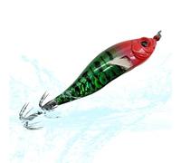 Flying Fish Style Glowing Horizontal Shrimp - Egi Wooden Shrimp Round Belly Artificial Bait | Hard Squid Lure Baits with Hooks Fish Lures Shrimmp Outdoors Saltwater Men