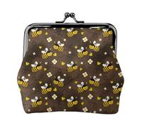 Flying Furry Honey Bees - Monedero pequeño de piel sintética para mujer