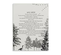 Flying Geese Poetry Poster Migratory Birds Verse Wall Decor For Cozy Living Room Calm Bedroom Space(Unframed,08x12inch(20x30cm))