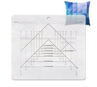 Flying Geese Quilting Ruler, Clear Acrylic Tool, Double Colored Grid, Precision Fabric Cutting Template Unique Triangle Pattern Durable Transparent Material for Quilting Crafts Sewing